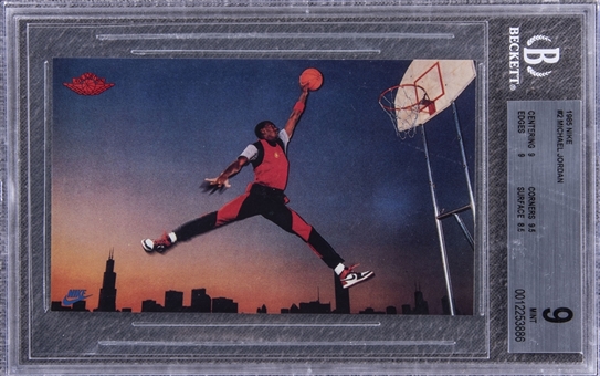 1985 Nike #2 Michael Jordan Promo Rookie Card – BGS MINT 9